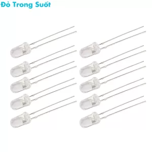 LED 5mm Trong Suốt Màu Đỏ Chân Ngắn